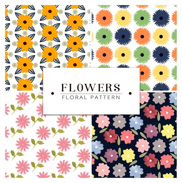 Free vector pack of floral pattern