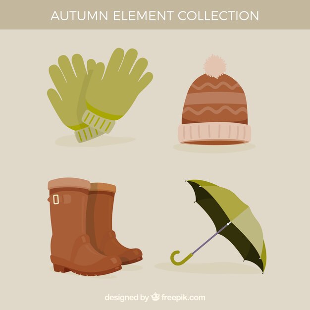 Pack of four autumn accessories