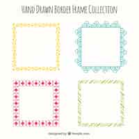 Free vector pack of four colorful ornamental frames