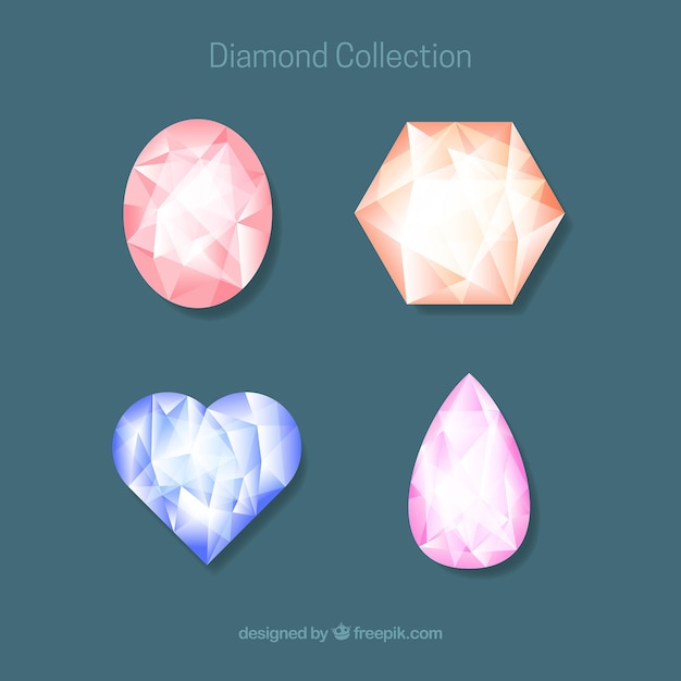 Pack of four diamonds