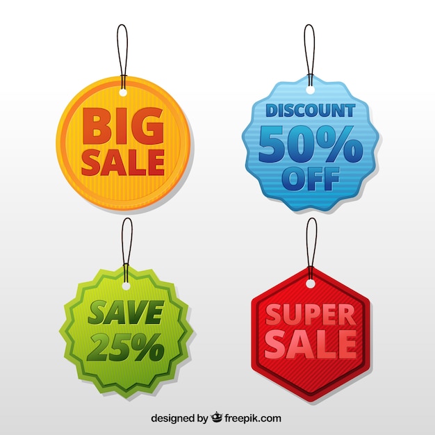 Pack of four discount labels