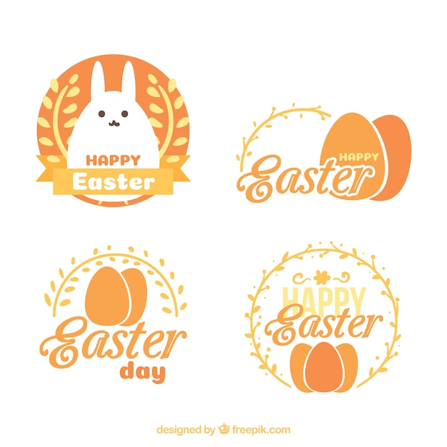 Pack of four easter day stickers