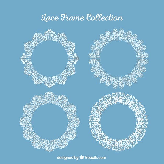 Pack of four lace frames