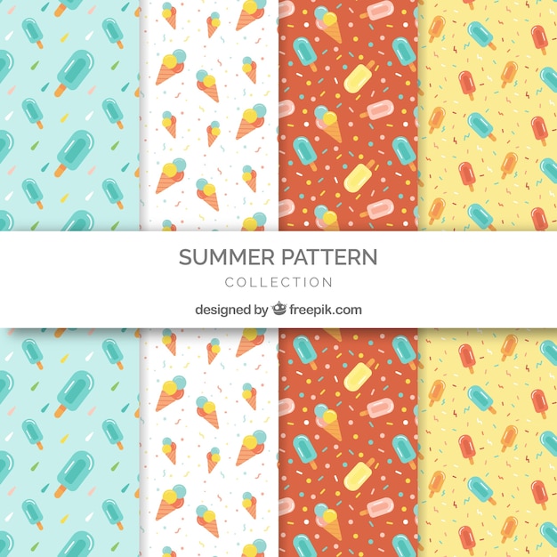 Pack of four modern summer patterns