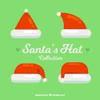 Free vector pack of four santa claus hats