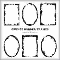 Free vector pack of frames in grunge style