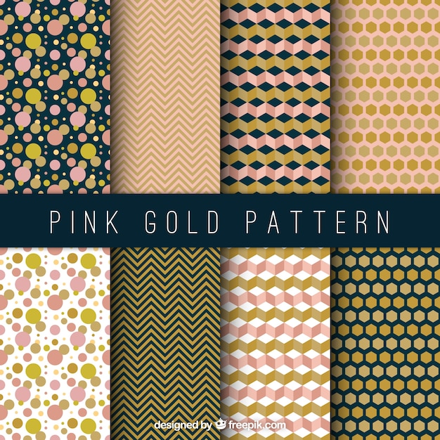 Free vector pack of geometric shapes patterns