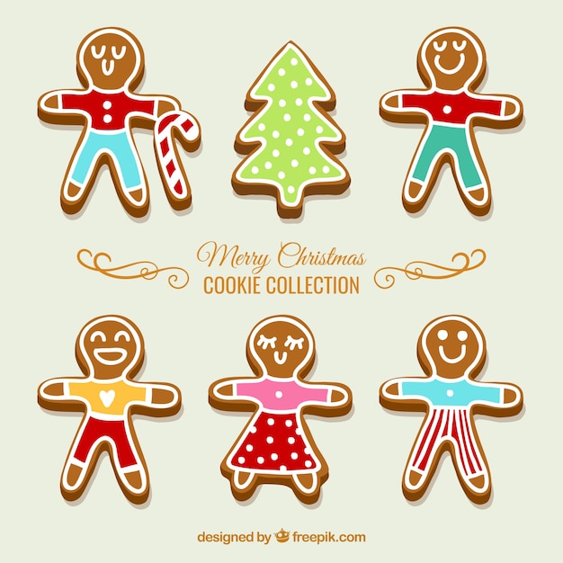 Free vector pack of gingerbread cookies