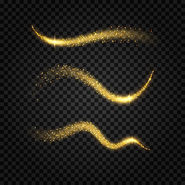 Free vector pack of glitter waves