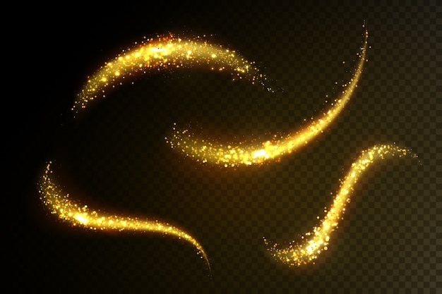 Free vector pack of glitter waves