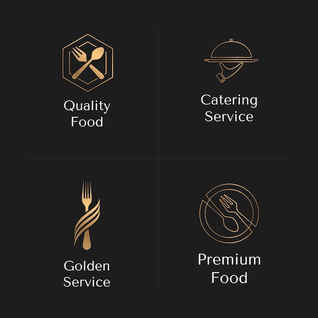 Free vector pack of gradient catering logos