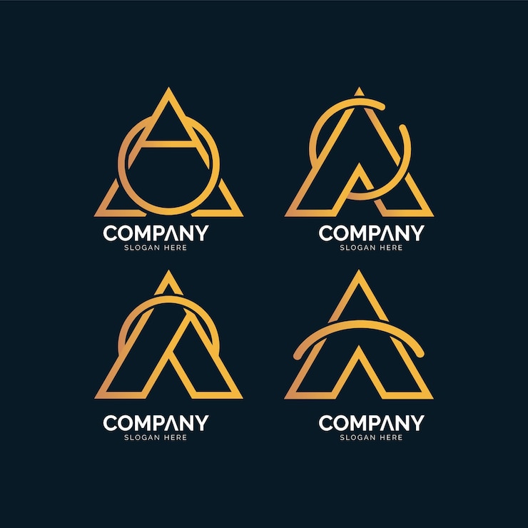 मुफ़्त वेक्टर pack of gradient a logo templates