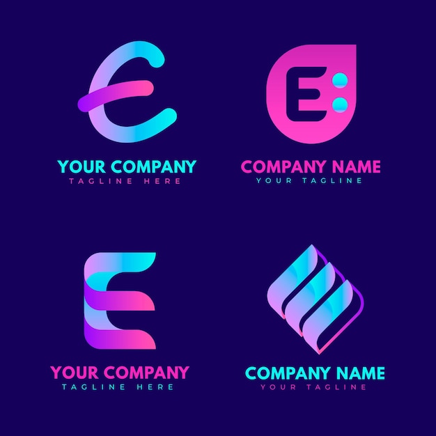 Free vector pack of gradient o logo templates