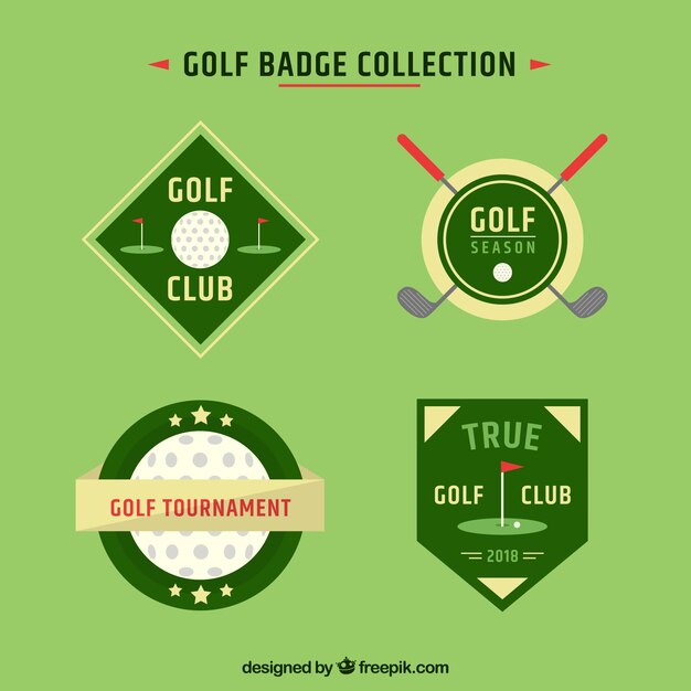 pack of green golf labels