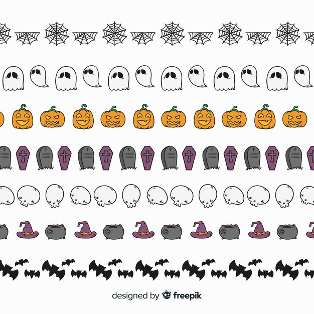 Pack of halloween borders