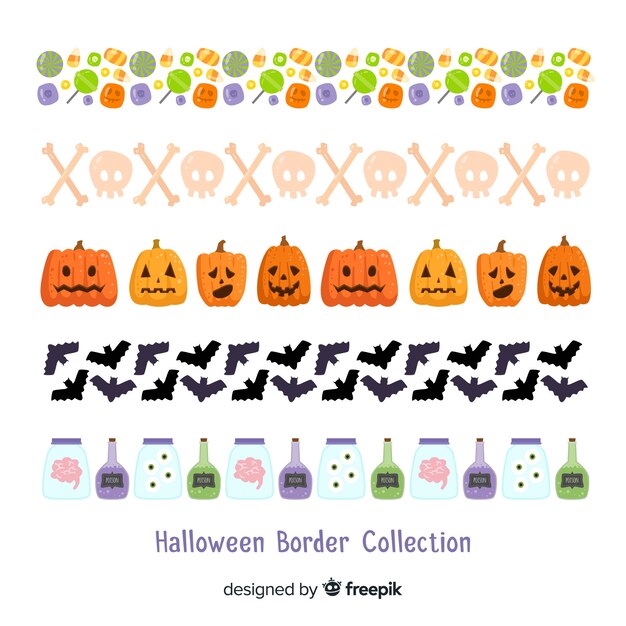 Pack of halloween borders