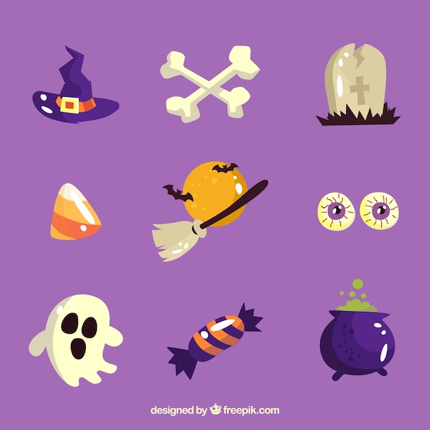 Free vector pack of halloween elements