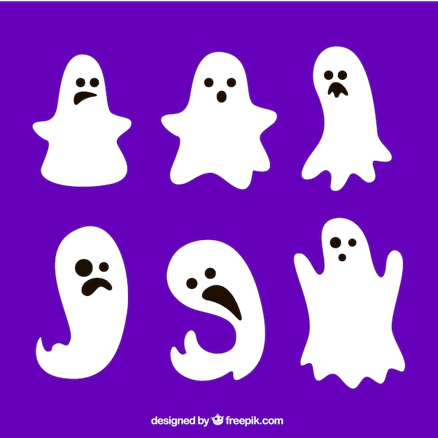 Pack of halloween ghosts