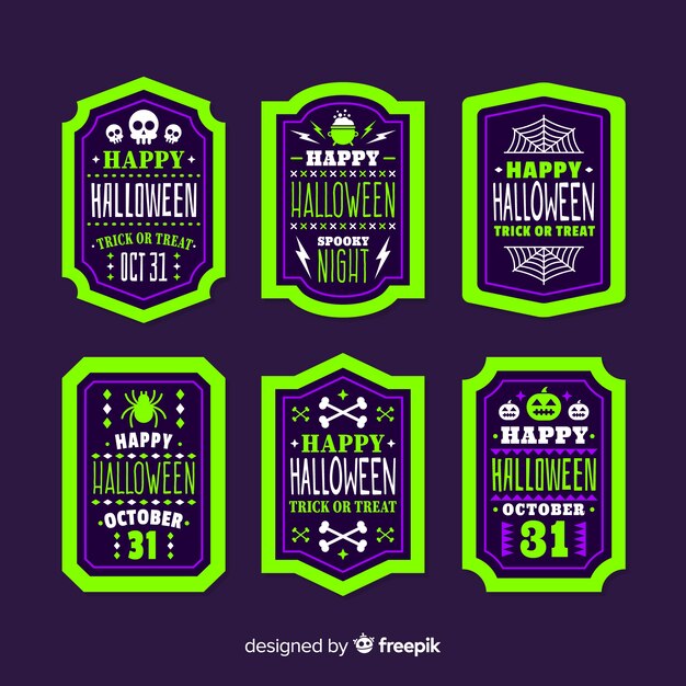 Pack of halloween labels