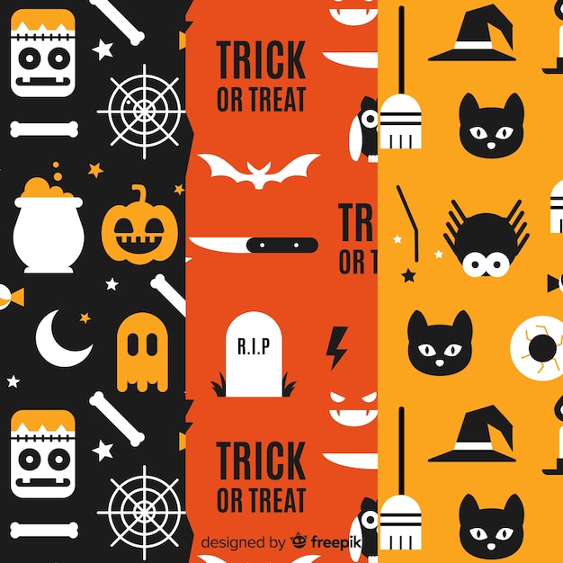 Pack of halloween patterns