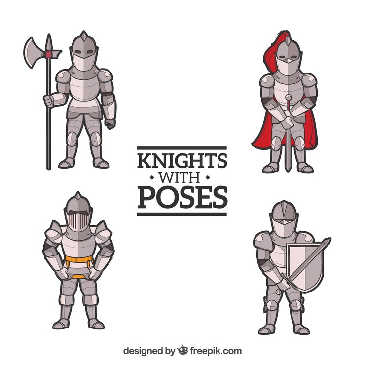 Free Vector pack of hand-drawn armor