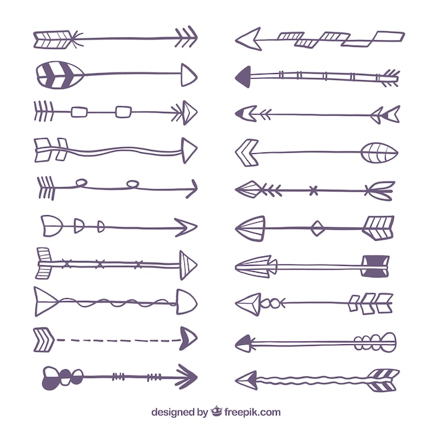 Pack of hand-drawn arrows