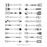 Free vector pack of hand-drawn arrows