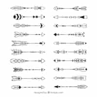 Free vector pack of hand-drawn arrows