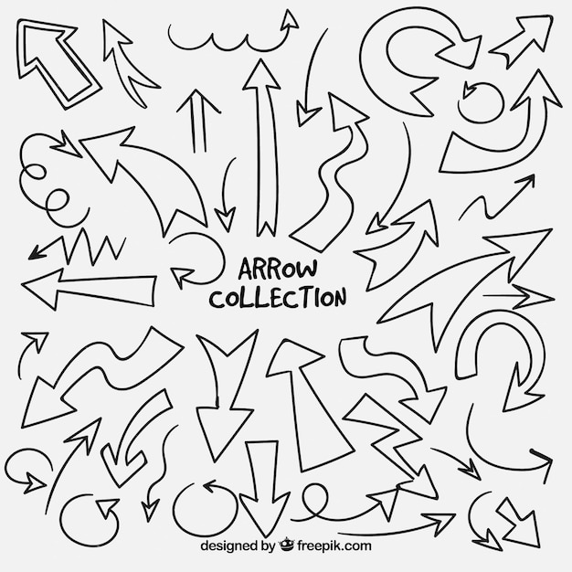 Free vector pack of hand-drawn arrows