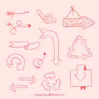 Free vector pack of hand-drawn arrows