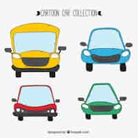 Free vector pack of hand drawn cars