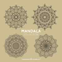 Free vector pack of hand drawn mandala ornaments