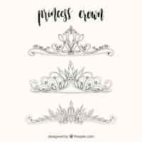 Free vector pack of hand-drawn wreaths