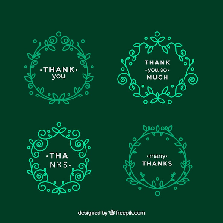 Free Vector pack of handdrawn floral stickers