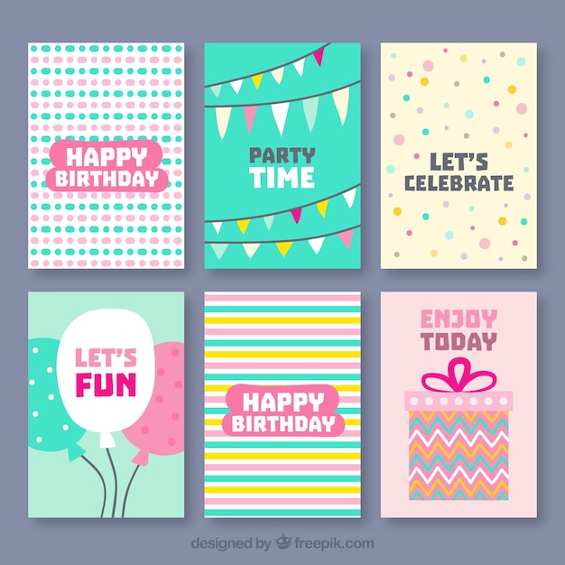 Pack of happy birthday cards