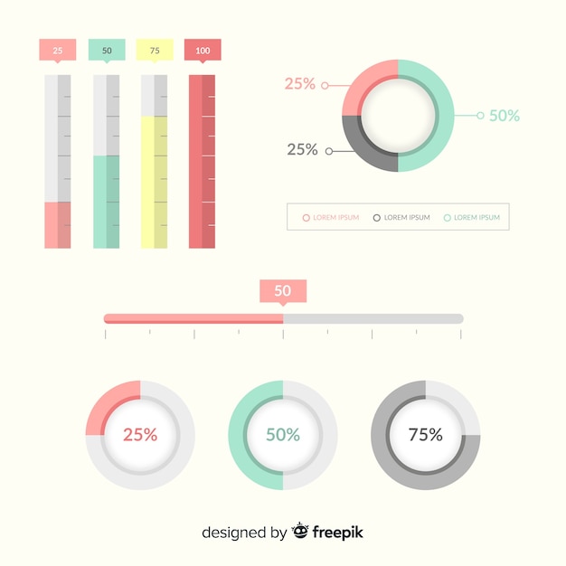 Free vector pack of infographic elements