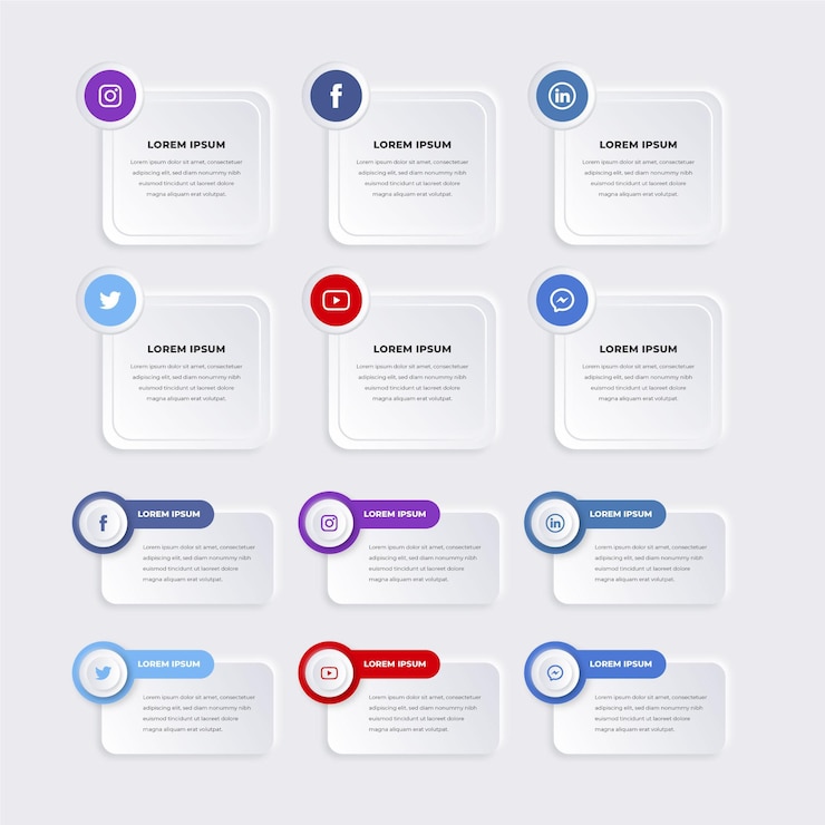 Free Vector pack of infographic elements