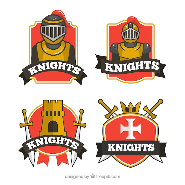 Free vector pack of knight insignias