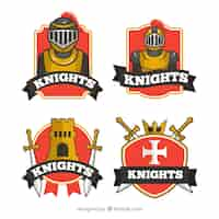 Free vector pack of knight insignias