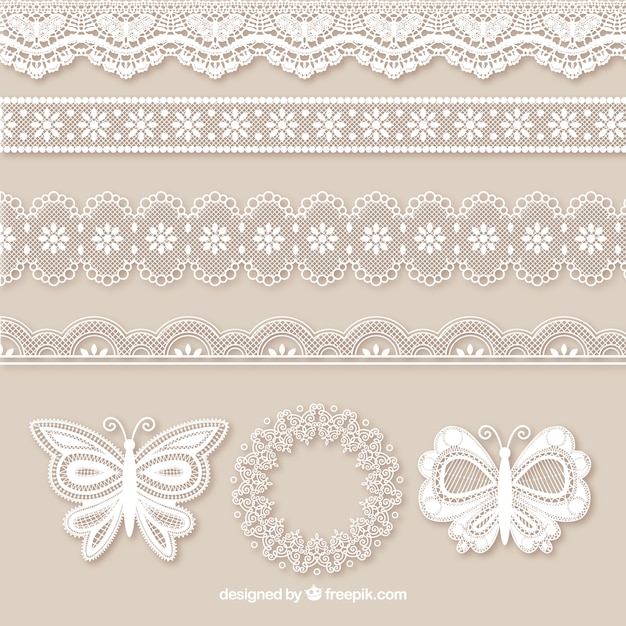 Ribbon lace Vectors & Illustrations for Free Download