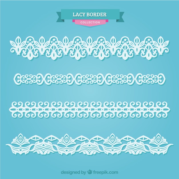 Free vector pack of lace ornaments