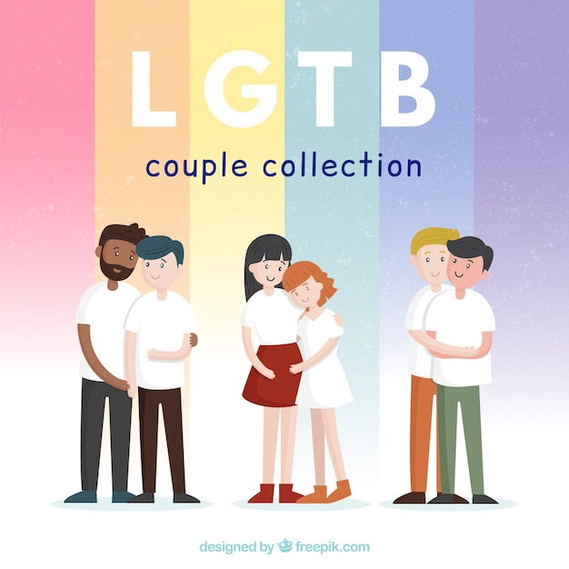Free vector pack of lgtb pride couple