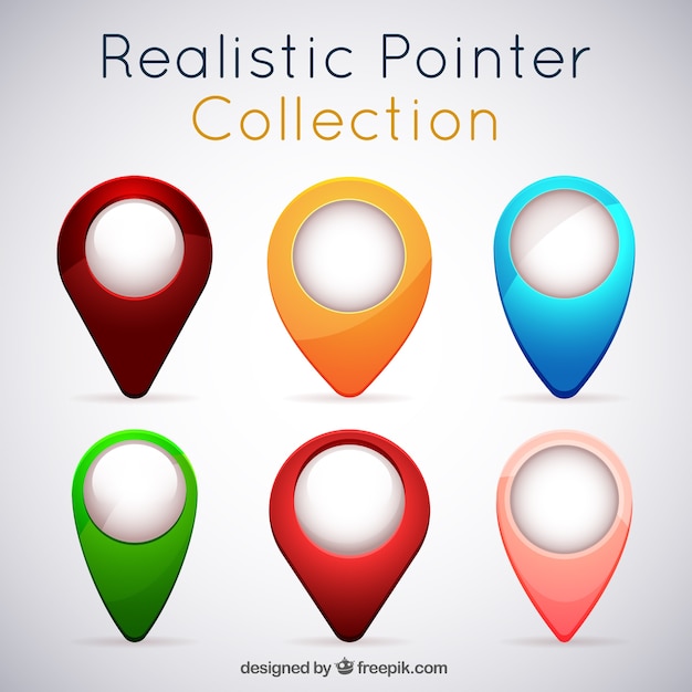 Free vector pack of locations in realistic style