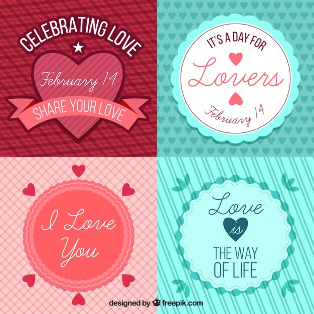 Pack of love cards with cute messages