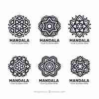 Free vector pack of mandalas logos