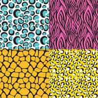 Free vector pack of modern animal print patterns