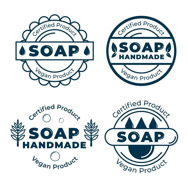 Pack of modern soap labels