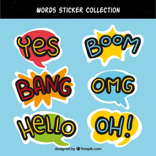 Free vector pack of modern stickers