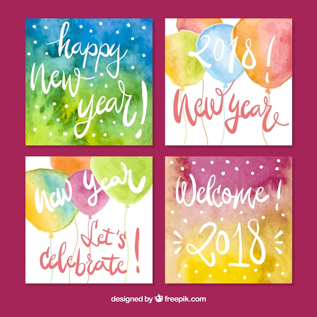 Pack of new year party cards