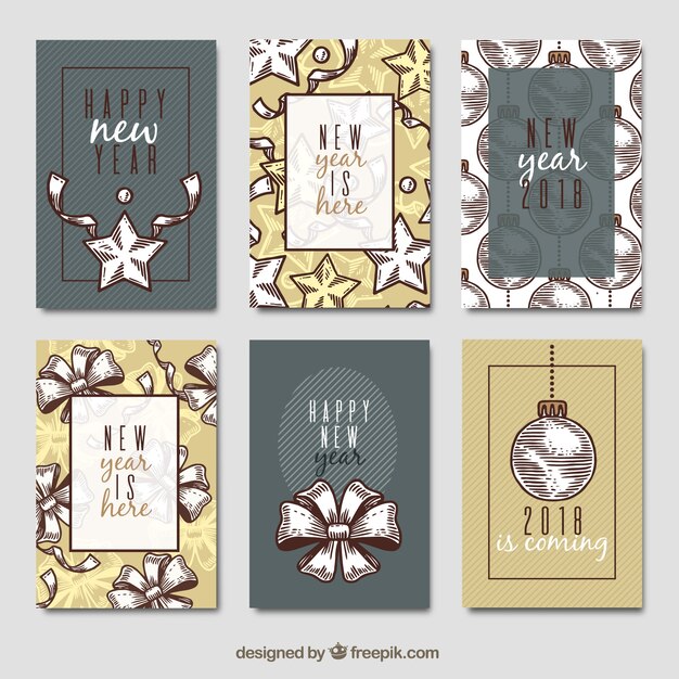 Pack of new year party cards